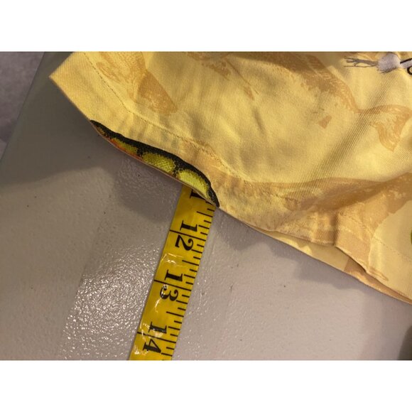 Columbia Mens Yellow Fishing Lure Print Short Sleeve Button-Up Shirt XL - Picture 11 of 11